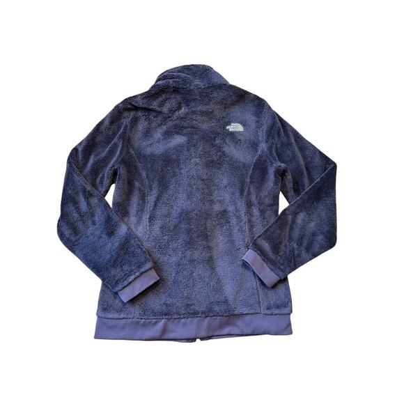 THE NORTH FACE WOMENS Zip up FLEECE, size womens Med. Fuzzy & Warm!! Dark Purple - Picture 2 of 13